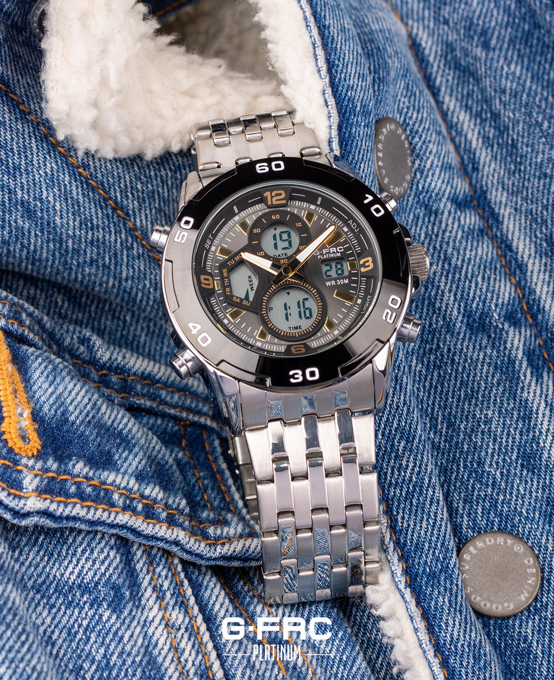 Reloj G-FORCE PLATINUM AL 172 Pulso metálico para hombre