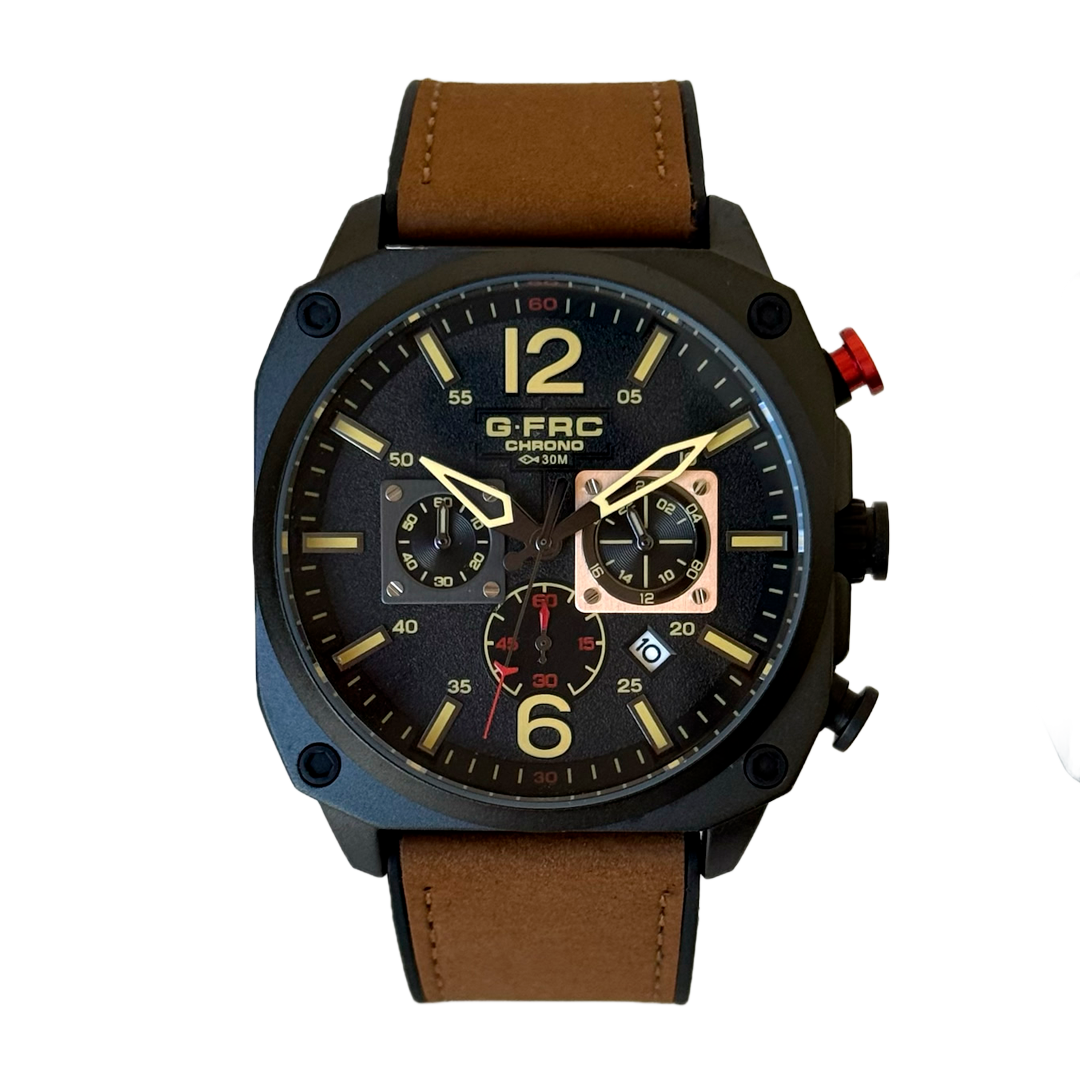 Reloj G-FORCE CHRONO GR8398 Pulso en Silicona y cuero para hombre