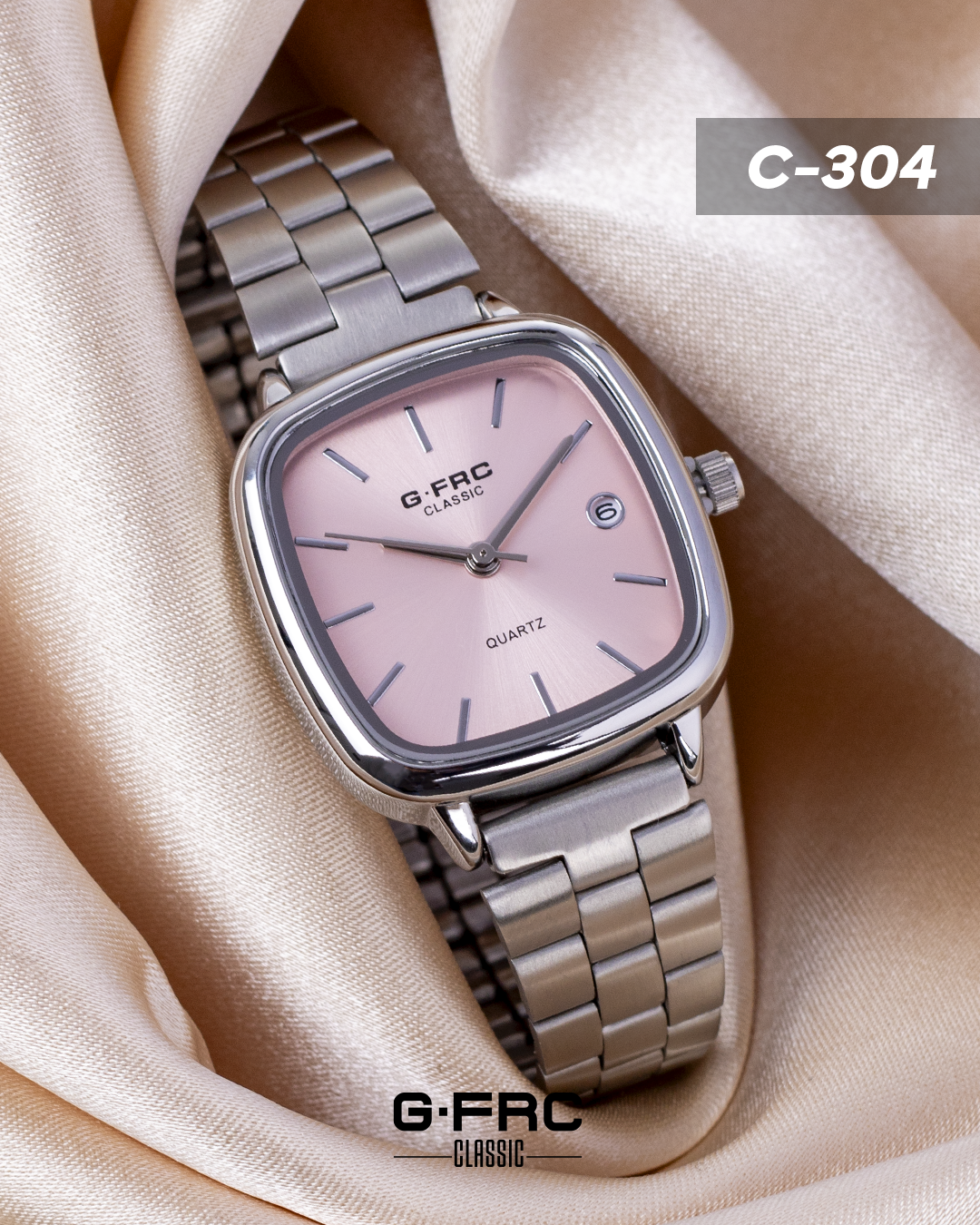 Reloj G-FORCE CLASSIC C304 con pulso inoxidable para dama