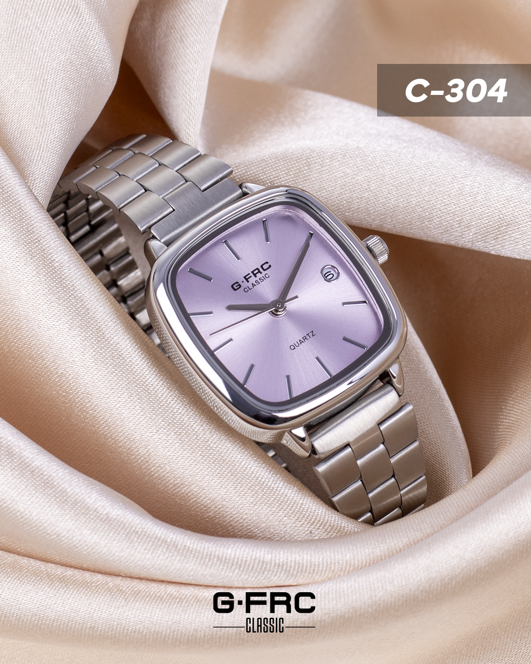 Reloj G-FORCE CLASSIC C304 con pulso inoxidable para dama