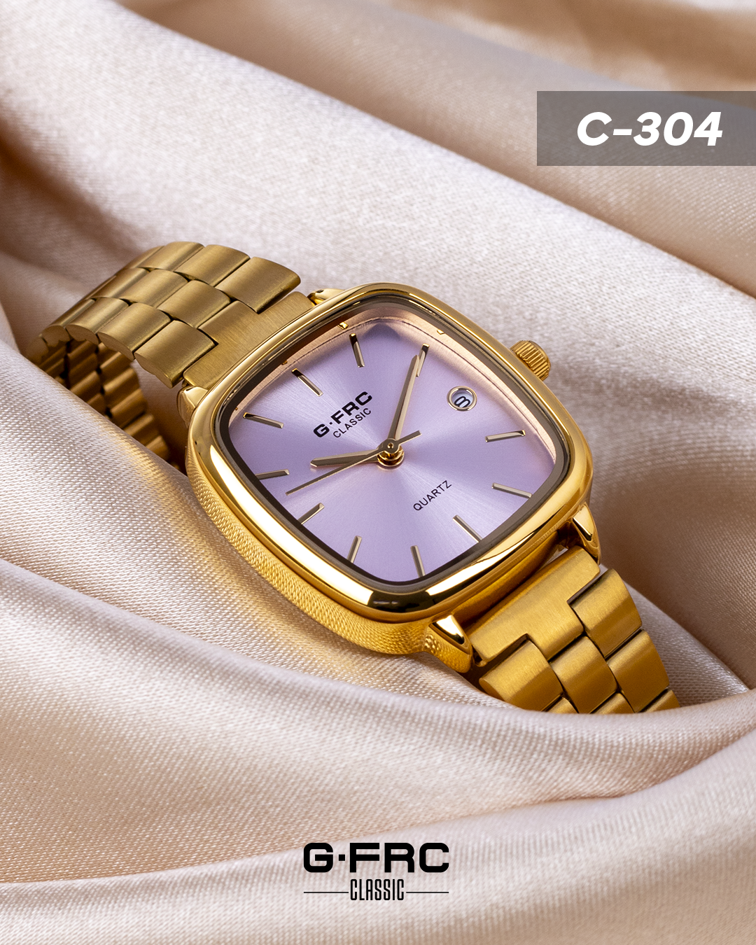 Reloj G-FORCE CLASSIC C304 con pulso inoxidable para dama