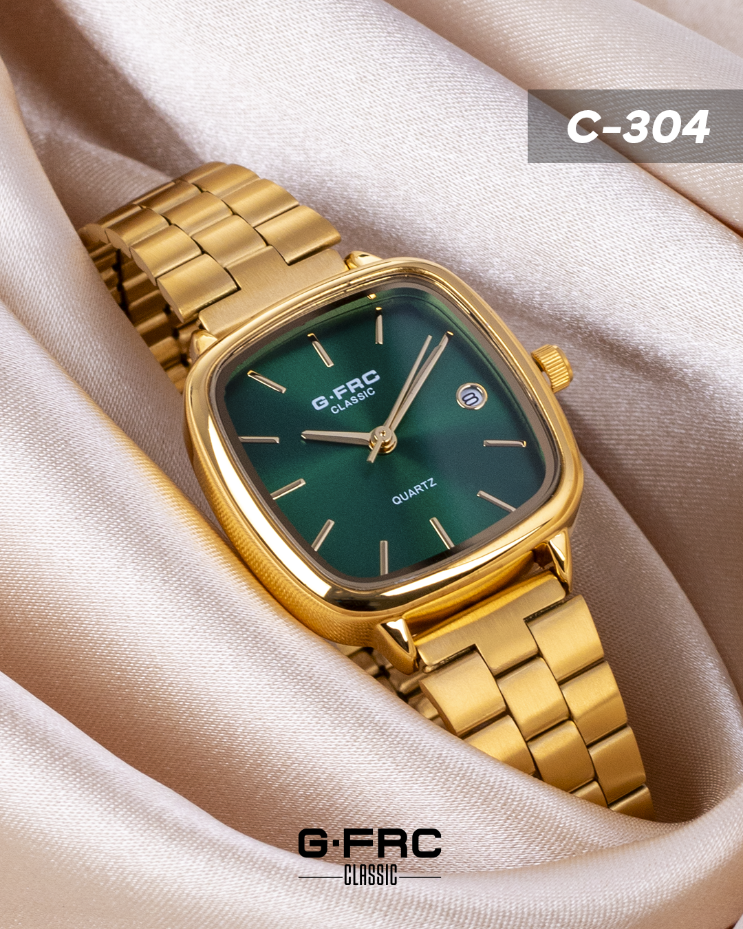 Reloj G-FORCE CLASSIC C304 con pulso inoxidable para dama