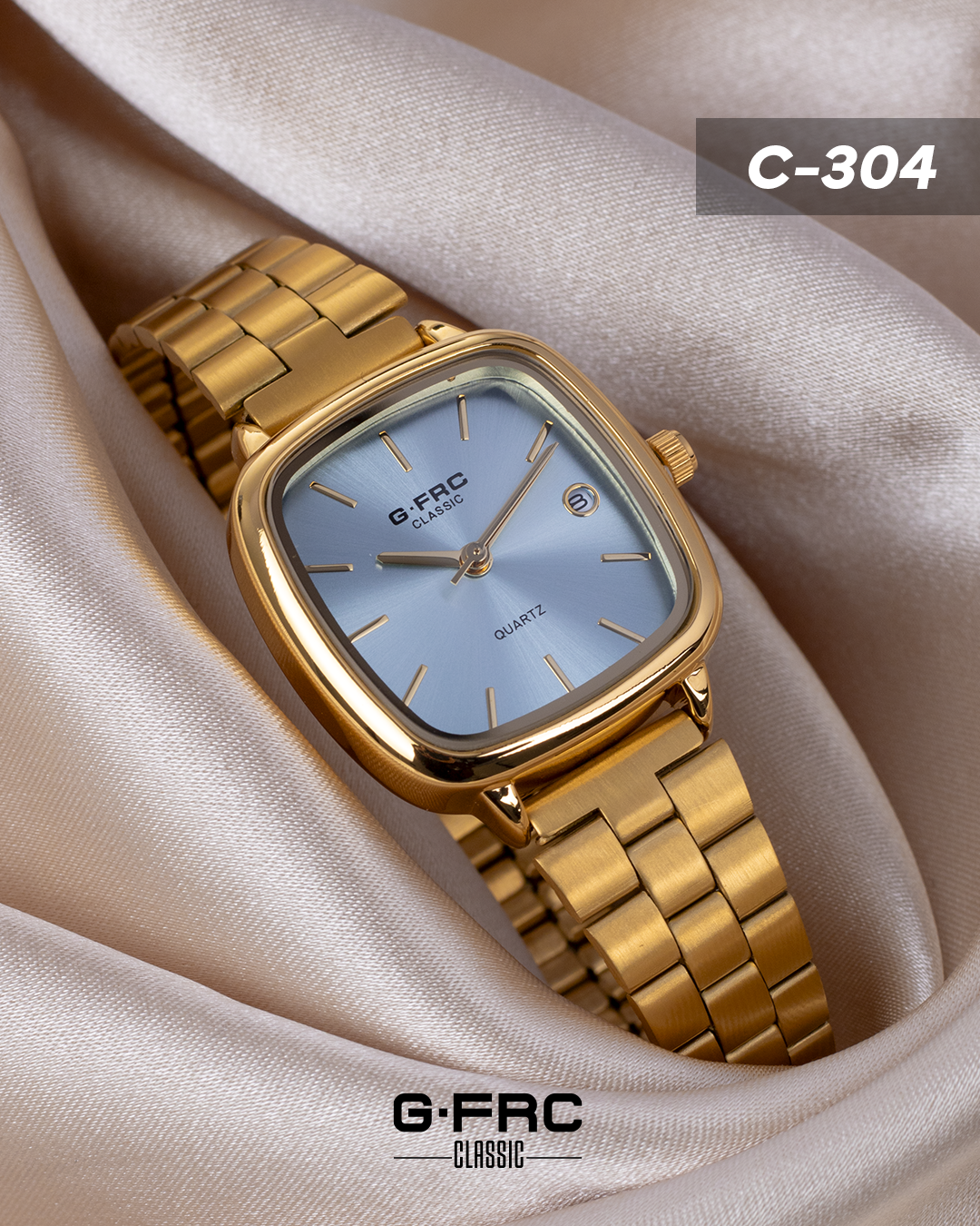 Reloj G-FORCE CLASSIC C304 con pulso inoxidable para dama