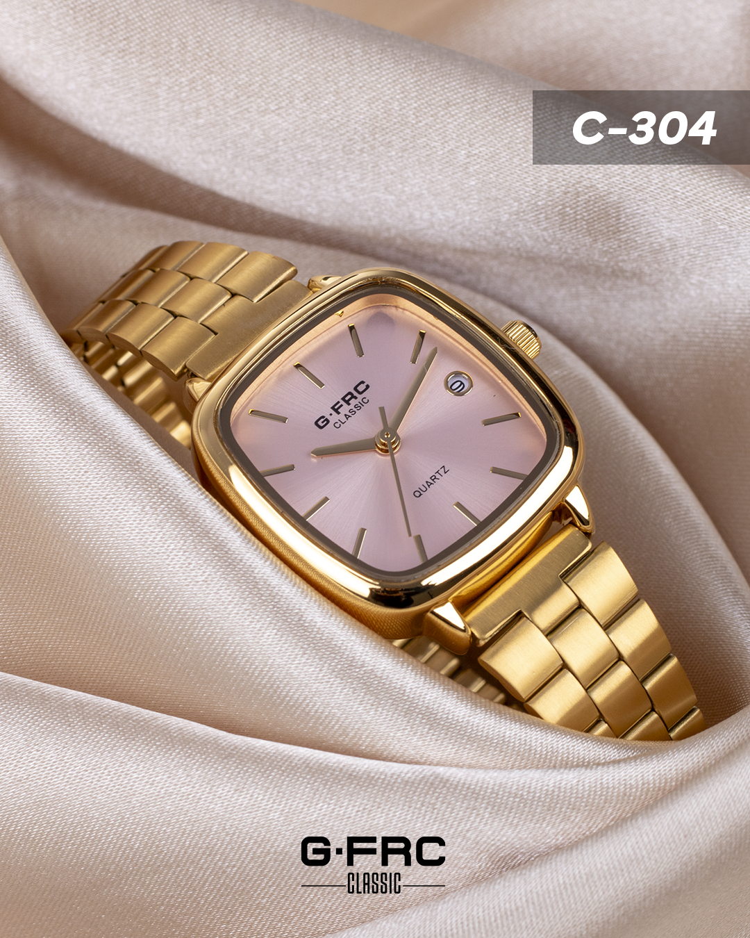 Reloj G-FORCE CLASSIC C304 con pulso inoxidable para dama