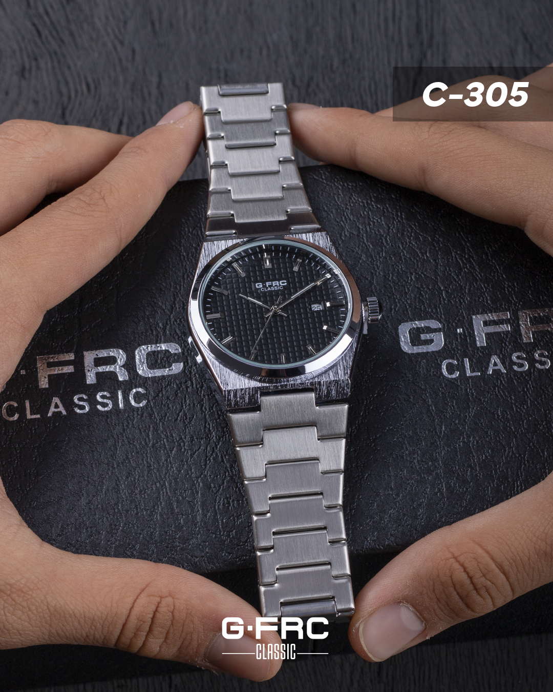 Reloj G-FORCE CLASSIC C-305 con pulso en acero inoxidable para hombre