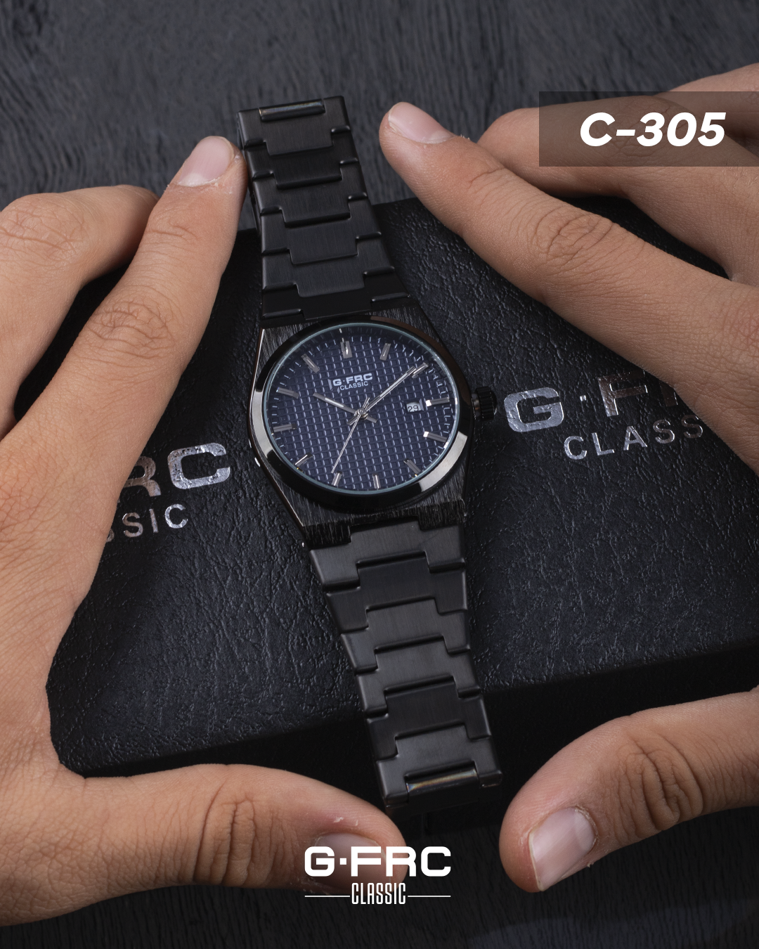 Reloj G-FORCE CLASSIC C-305 con pulso en acero inoxidable para hombre