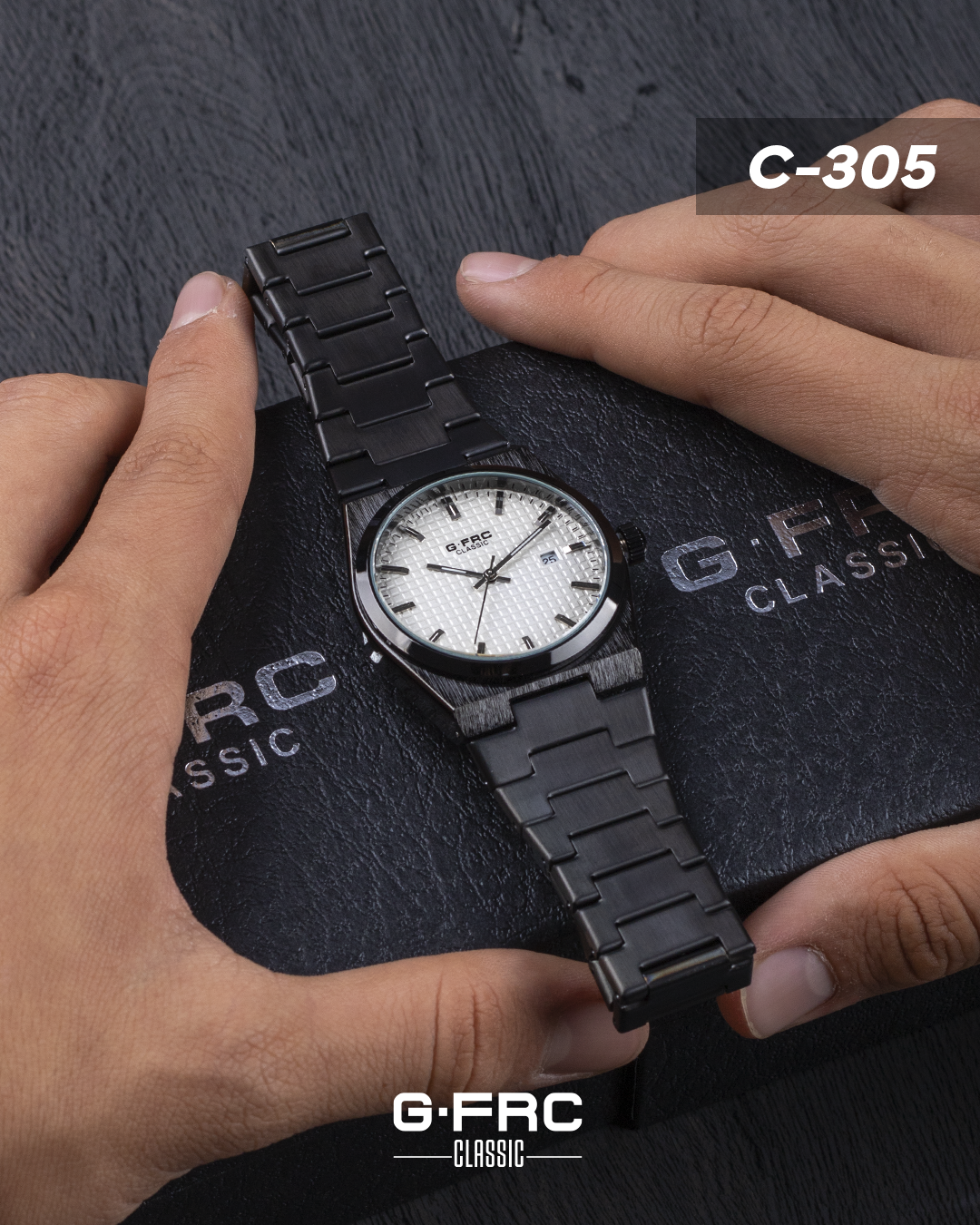 Reloj G-FORCE CLASSIC C-305 con pulso en acero inoxidable para hombre