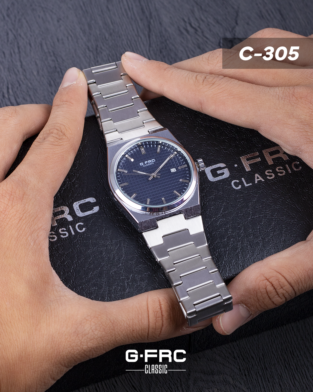 Reloj G-FORCE CLASSIC C-305 con pulso en acero inoxidable para hombre
