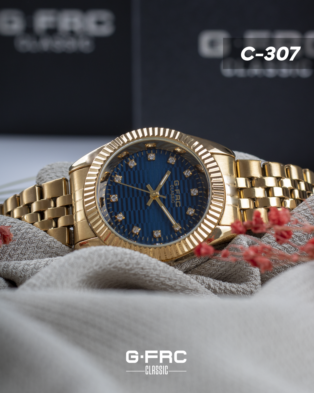 Reloj G-FORCE CLASSIC C-307 con pulso inoxidable para dama